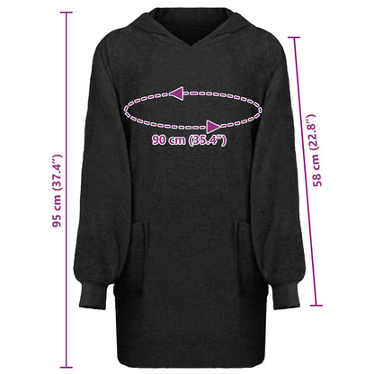 Blanket Hoodie KINN Black L Cotton