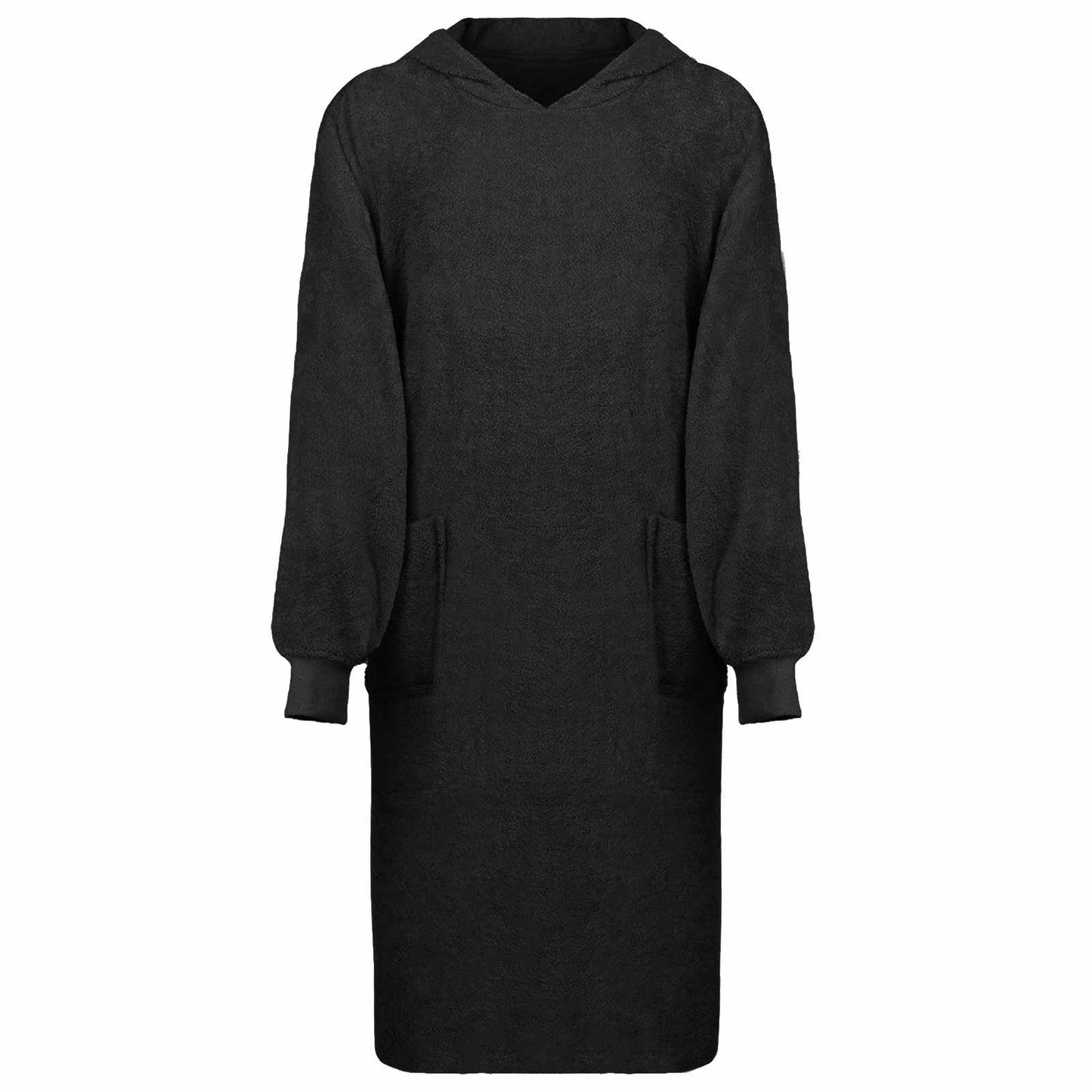 Blanket Hoodie KINN Black XL Cotton