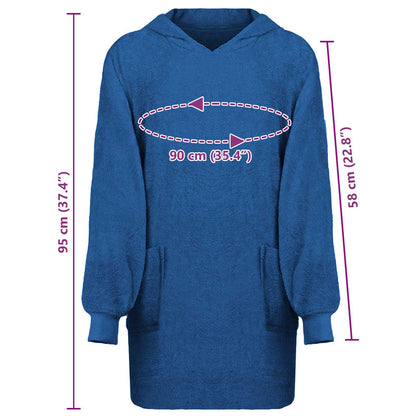 Blanket Hoodie KINN Navy L Cotton
