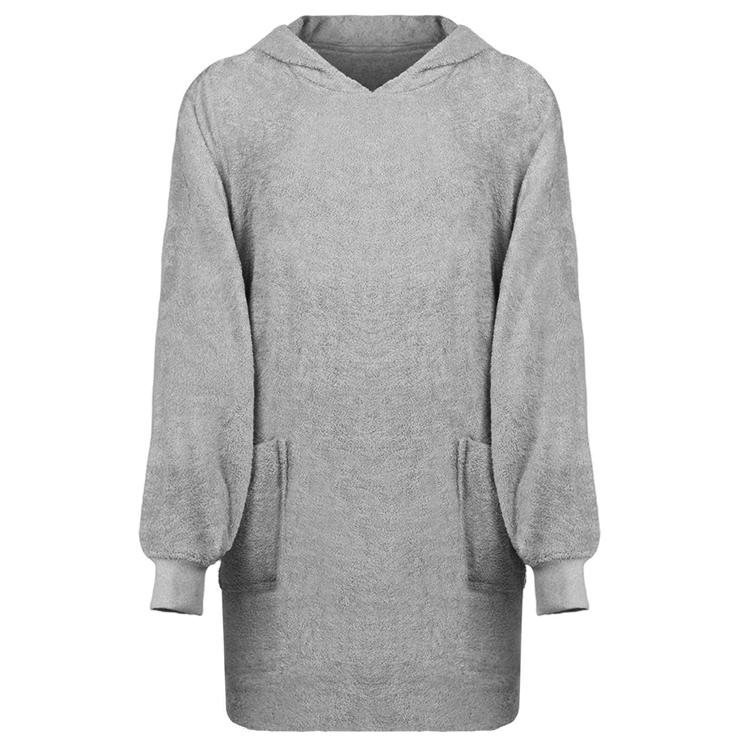 Blanket Hoodie KINN Grey L Cotton