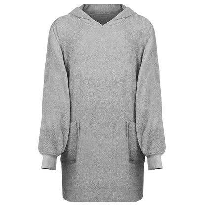 Blanket Hoodie KINN Grey L Cotton