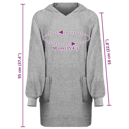 Blanket Hoodie KINN Grey L Cotton