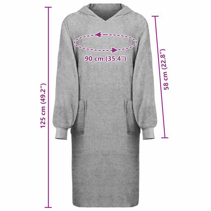 Blanket Hoodie KINN Grey XL Cotton