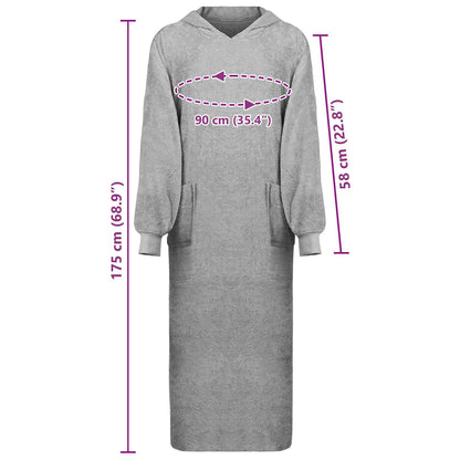Blanket Hoodie KINN Grey XXL Cotton