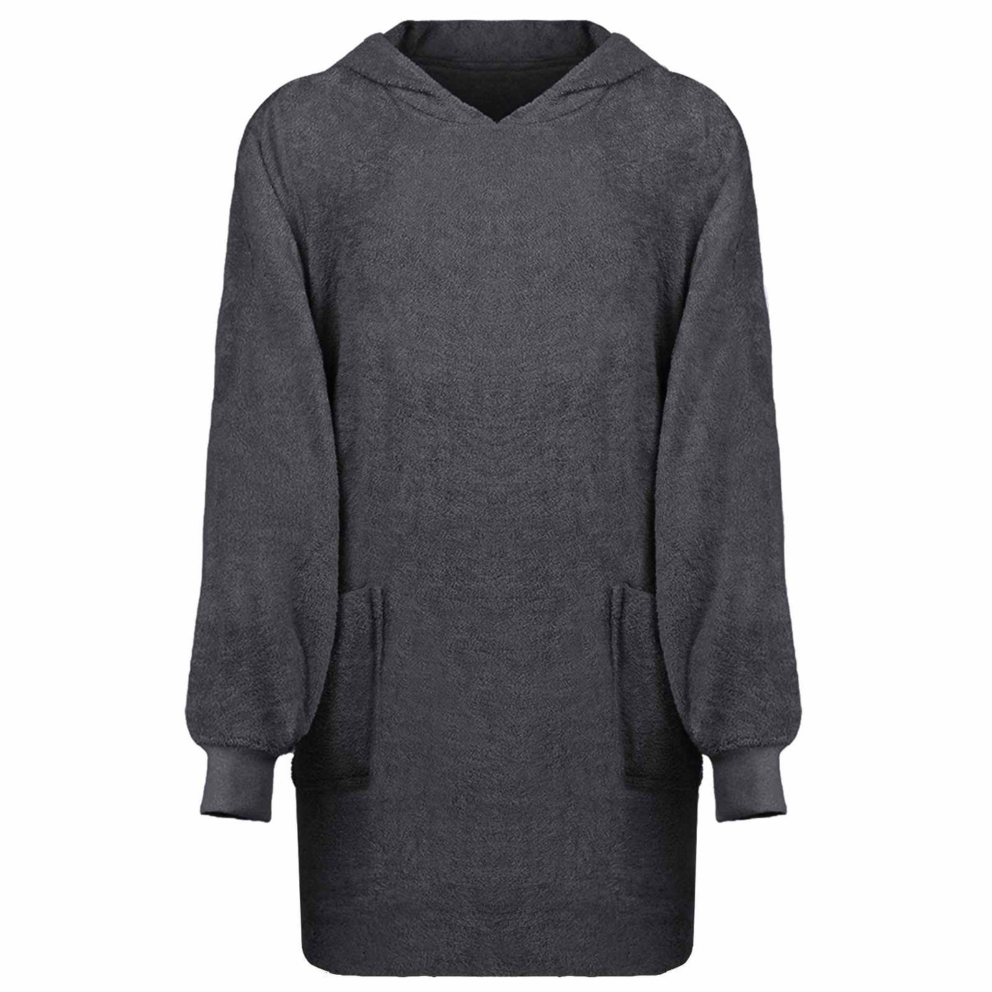 Blanket Hoodie KINN Anthracite L Cotton