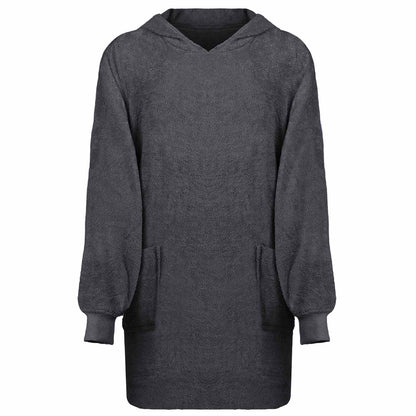 Blanket Hoodie KINN Anthracite L Cotton