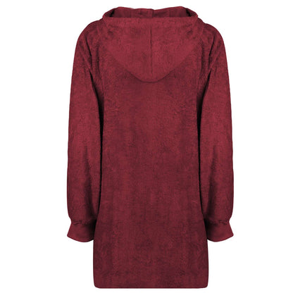 Blanket Hoodie KINN Red L Cotton