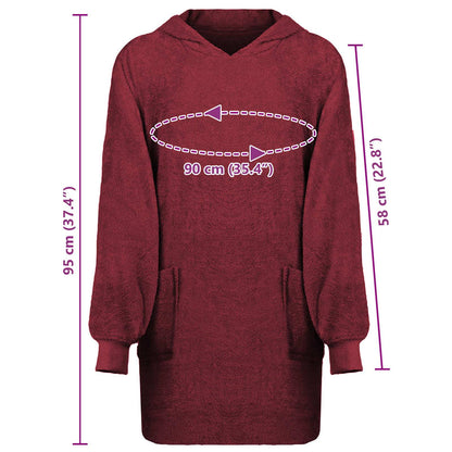 Blanket Hoodie KINN Red L Cotton