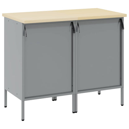 Work Cabinet with Drawer 2 pcs Red and Grey 100 x 55 x 85 cm