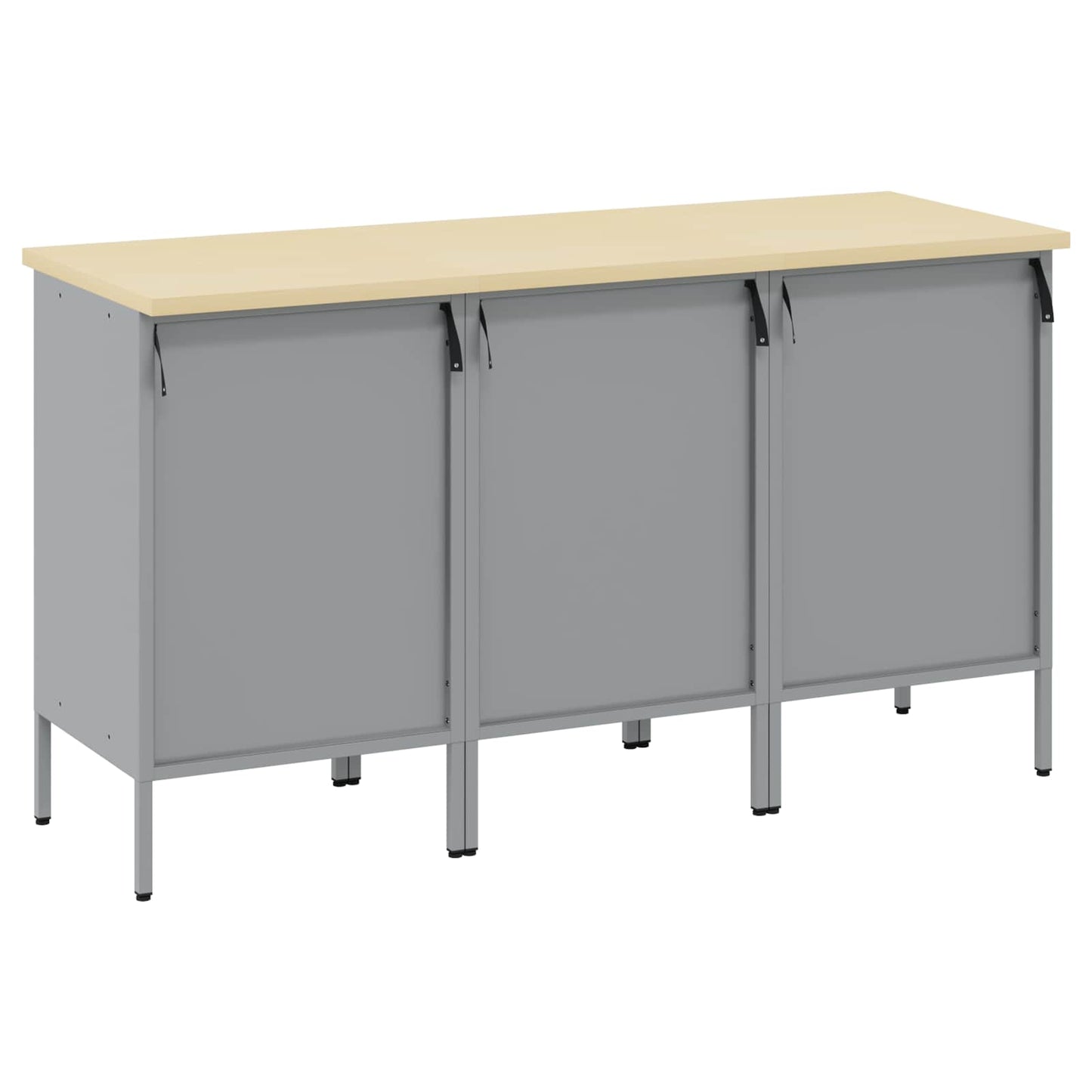 Work Cabinet with Drawer 3 pcs Red and Grey 150 x 55 x 85 cm