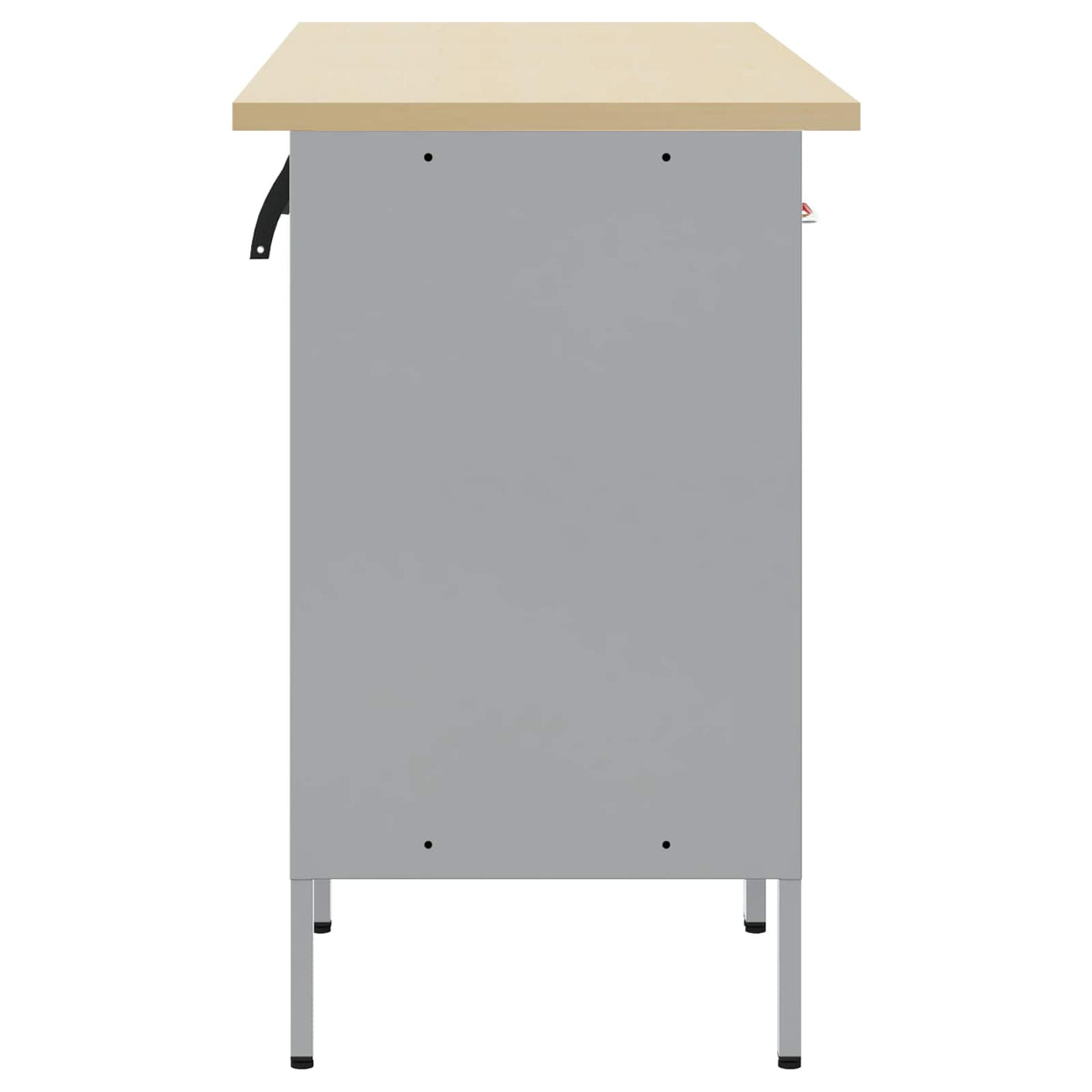 Work Cabinet with Drawer 3 pcs Red and Grey 150 x 55 x 85 cm