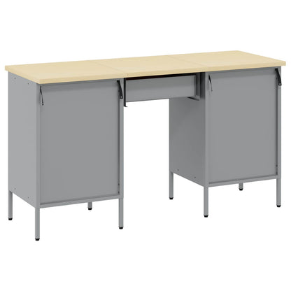 Work Cabinet with Drawer 3 pcs Black Engineered Wood and Steel