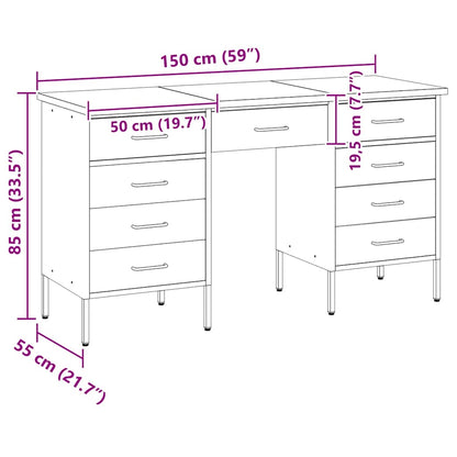 Work Cabinet with Drawer 3 pcs Red Engineered Wood and Steel