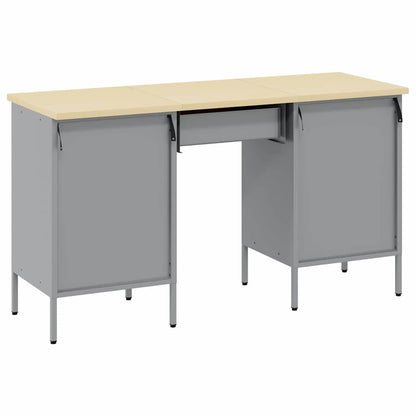 Work Cabinet with Drawer 3 pcs Black Engineered Wood and Steel