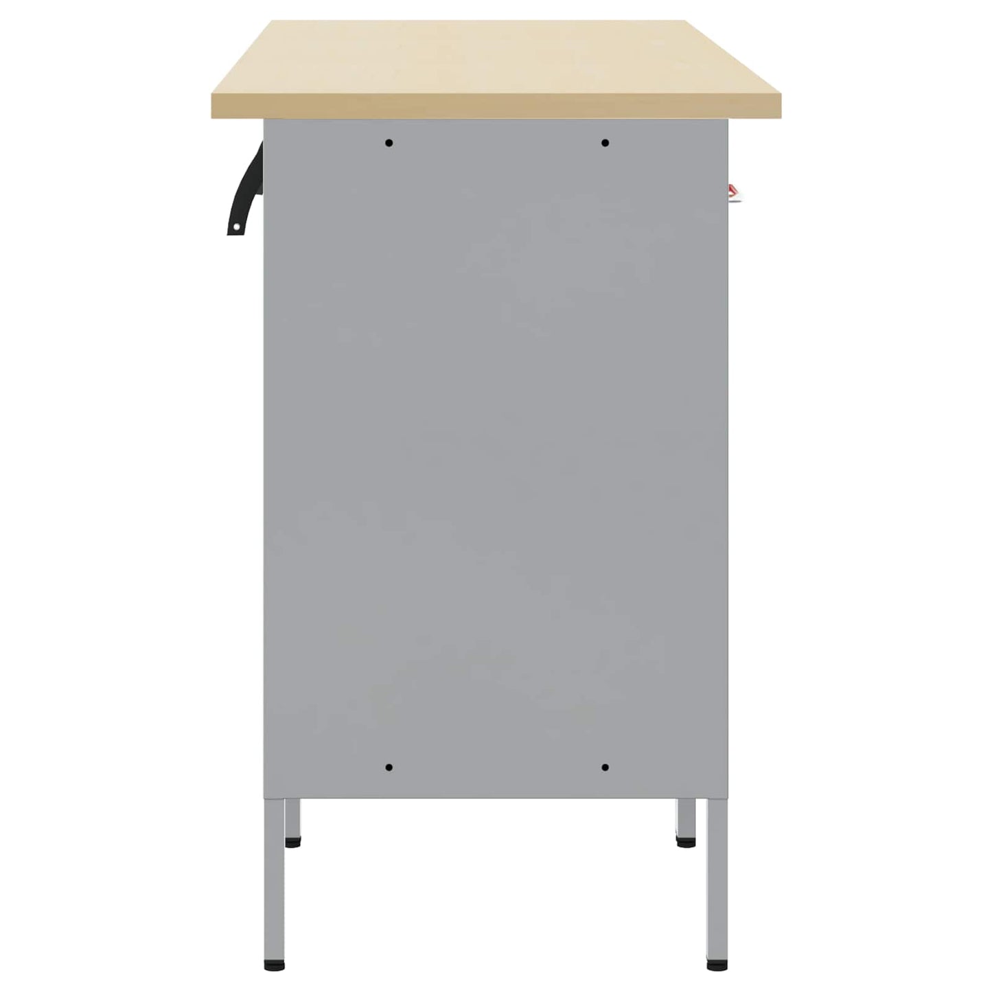 Work Cabinet with Drawer 3 pcs Red Engineered Wood and Steel