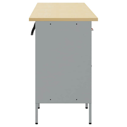 Work Cabinet with Drawer 4 pcs Red and Grey 200 x 55 x 85 cm