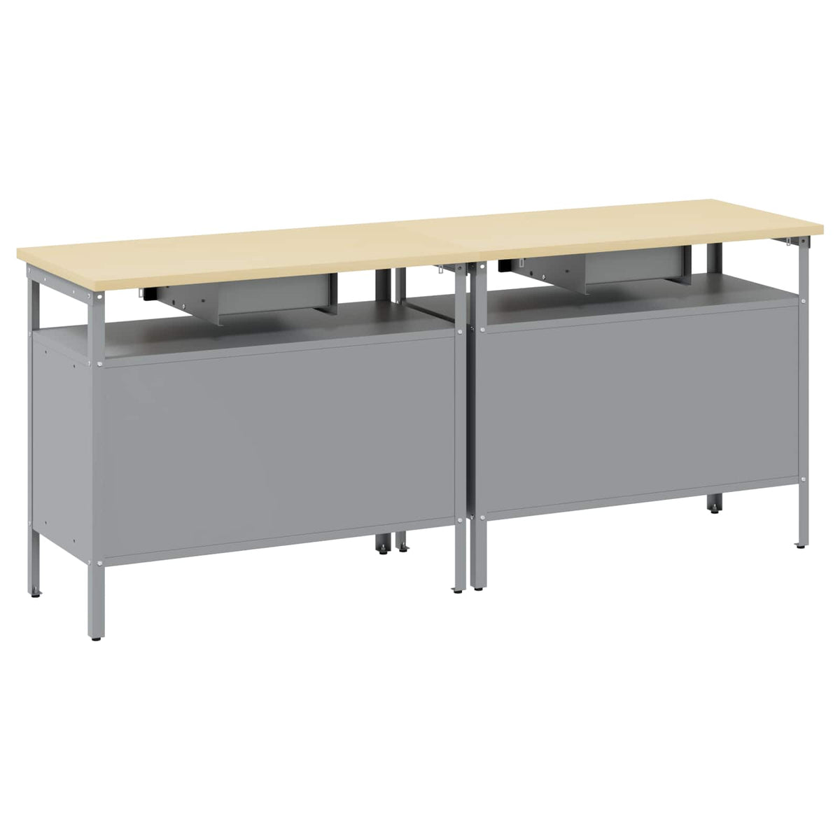 Work Bench Set 2 pcs Black Steel