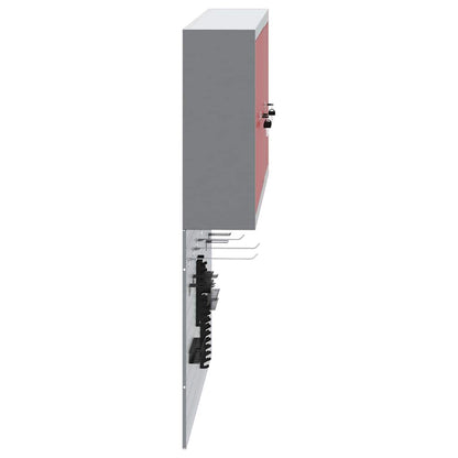 Tool Cabinet Set with Shelf 5 pcs Red Powder-Coated Steel
