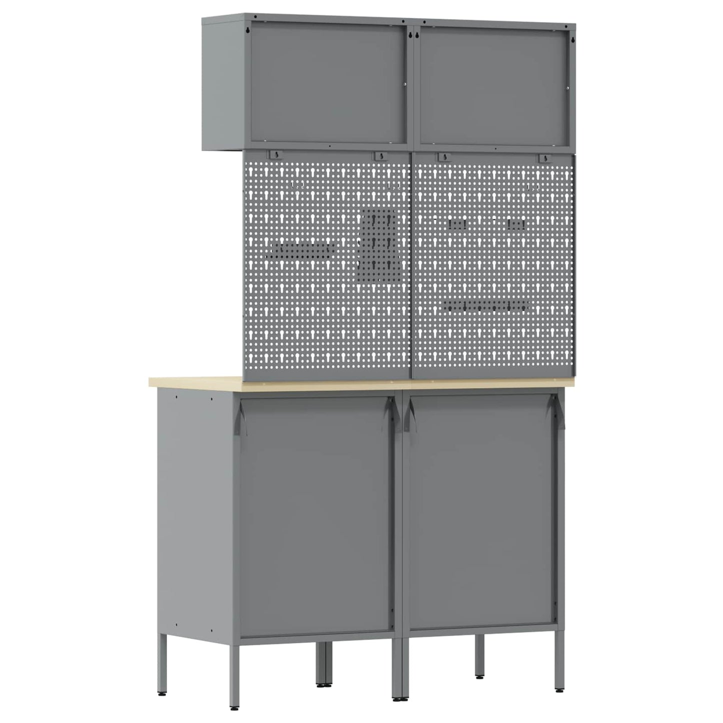 Work Cabinet Set with Drawer with Shelf with Storage 6 pcs Red