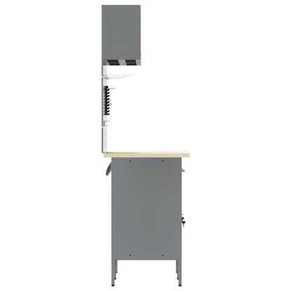 Work Cabinet Set with Drawer with Shelf with Storage 6 pcs Red