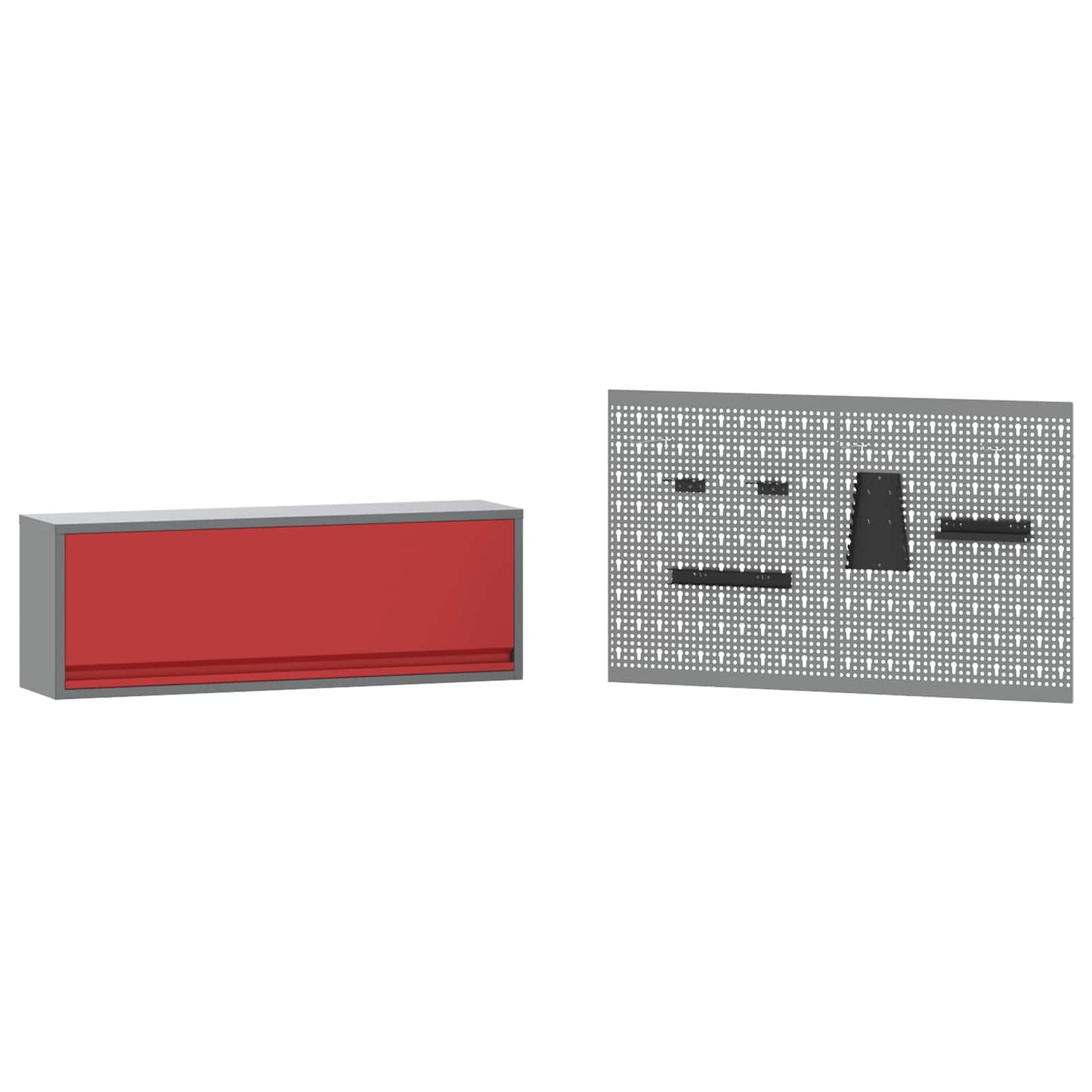 Work Cabinet Set with Drawer with Shelf with Storage 5 pcs Red