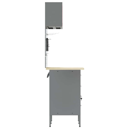 Work Cabinet Set with Drawer with Shelf with Storage 5 pcs Red