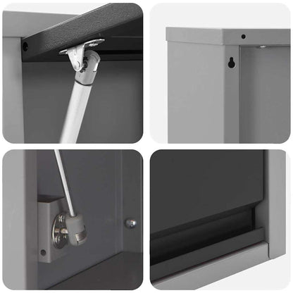 Work Cabinet Set with Drawer with Storage Manual 10 pcs Black
