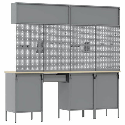 Work Cabinet Set with Drawer with Storage Manual 10 pcs Black