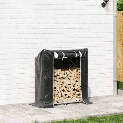 Firewood Rack with Rain Cover 100.5x40.5x110.5 cm Galvanised Steel
