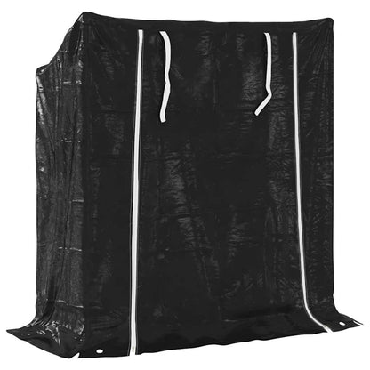 Firewood Rack with Rain Cover 100.5x40.5x110.5 cm Galvanised Steel