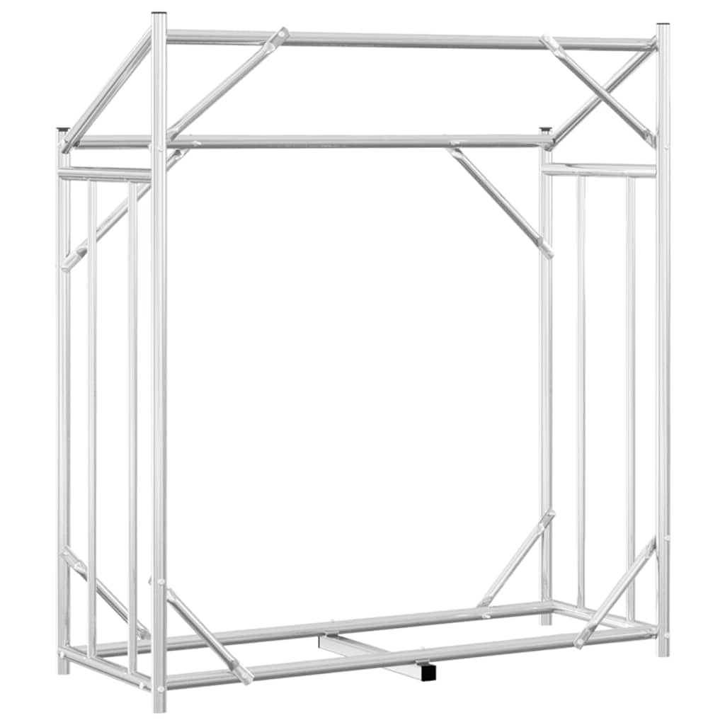 Firewood Rack with Rain Cover 100.5x40.5x110.5 cm Galvanised Steel