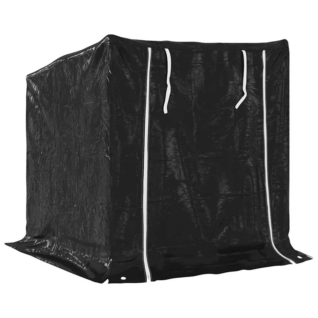 Firewood Rack with Rain Cover 101x61x110.5 cm Galvanised Steel