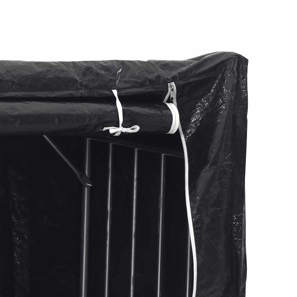 Firewood Rack with Rain Cover 101x61x110.5 cm Galvanised Steel