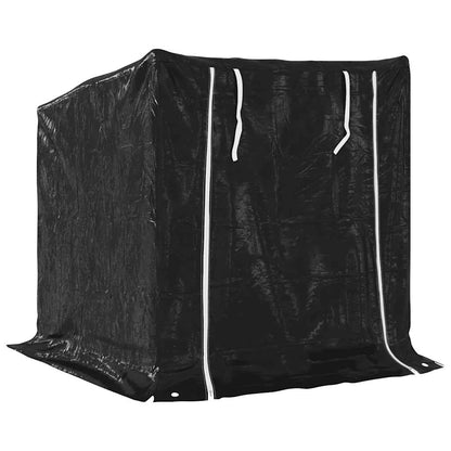 Firewood Rack with Rain Cover 100.5x100.5x110.5 cm Galvanised Steel