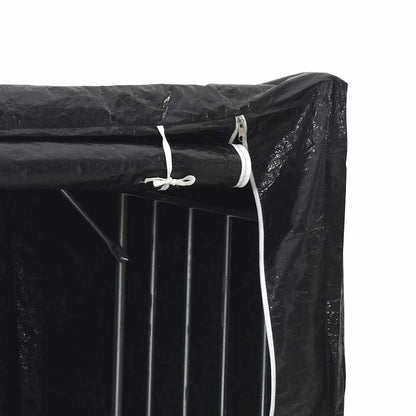 Firewood Rack with Rain Cover 200.5x100.5x110.5 cm Galvanised Steel