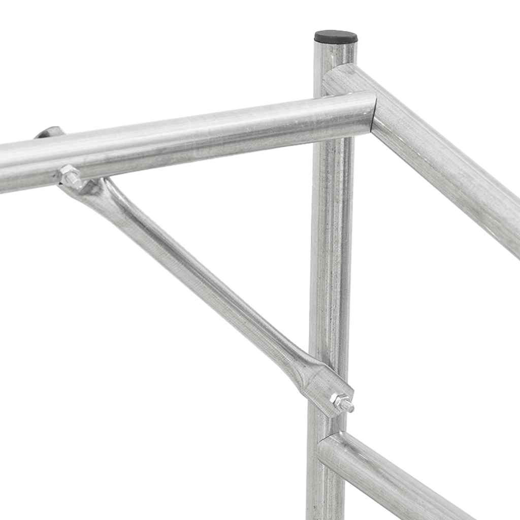Firewood Rack with Rain Cover 100x40x200 cm Galvanised Steel