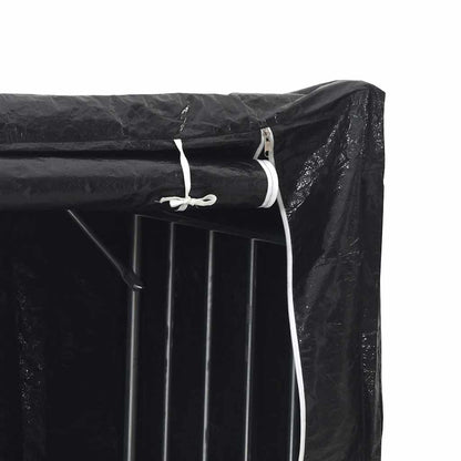 Firewood Rack with Rain Cover 100x80x200 cm Galvanised Steel