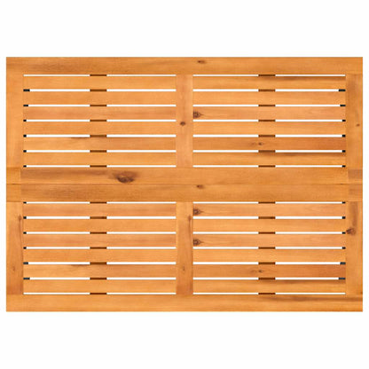 Garden Table with Acacia Wood Top Black 105x75x72 cm Poly Rattan
