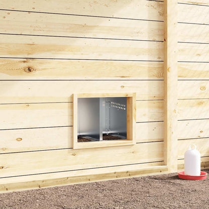 Chicken Nesting Box 2 Compartments Wall-Mounted Galvanised Steel