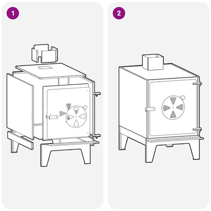 Camping Stove 35x50x60 cm Corten Steel
