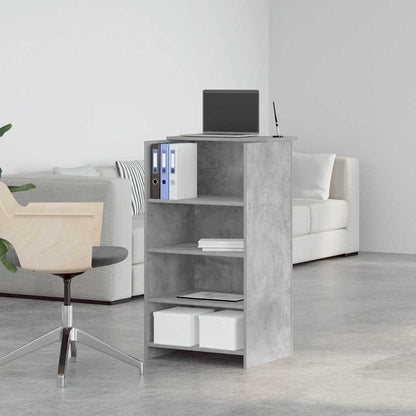 Reception Desk Concrete Grey 55x50x103.5 cm Engineered Wood