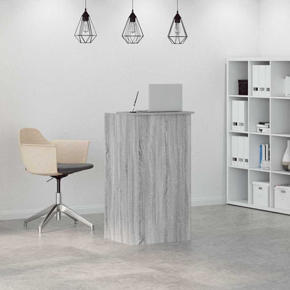 Reception Desk Grey Sonoma 55x50x103.5 cm Engineered Wood