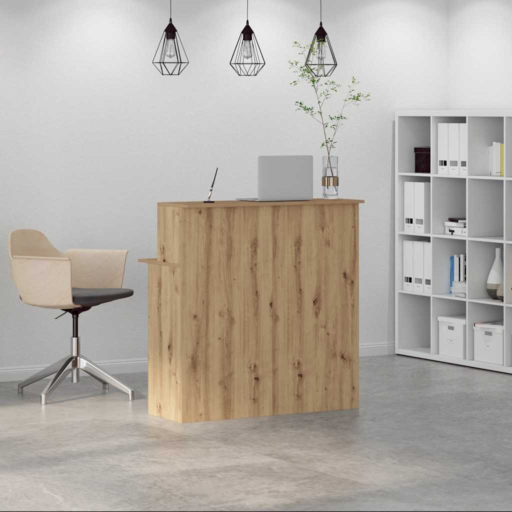 Reception Desk Artisan Oak 100x50x103.5 cm Engineered Wood