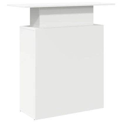Reception Desk White 100x40x104 cm Engineered Wood