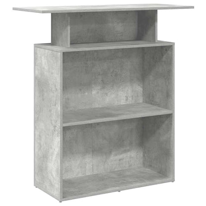 Reception Desk Concrete Grey 100x40x104 cm Engineered Wood