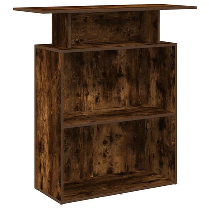 Reception Desk Smoked Oak 100x40x104 cm Engineered Wood