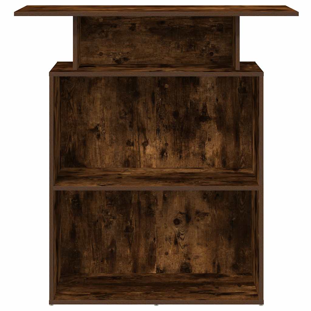 Reception Desk Smoked Oak 100x40x104 cm Engineered Wood