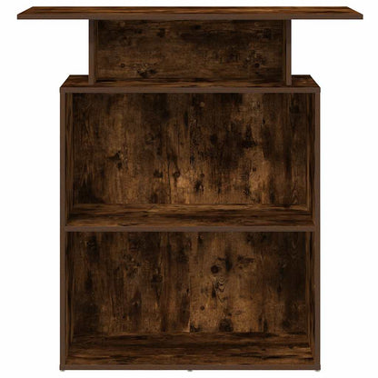 Reception Desk Smoked Oak 100x40x104 cm Engineered Wood