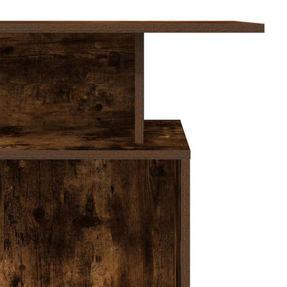 Reception Desk Smoked Oak 100x40x104 cm Engineered Wood