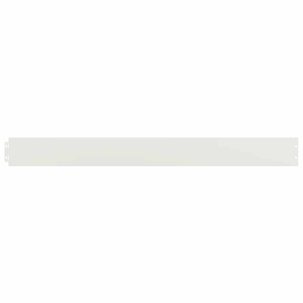 Lawn Edging 10 pcs 10 x 103 cm Cold-rolled steel White